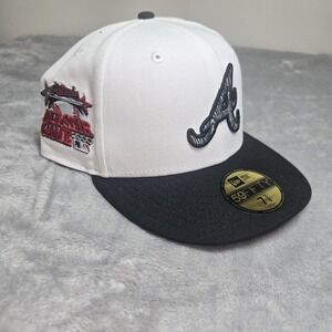 New Era Atlanta Braves 59FIFTY 7 3/8 Fitted Hat Cap MLB Baseball ASG Patch 00